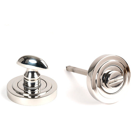 From The Anvil - Round Thumbturn Set (Art Deco) - Polished Marine SS (316) - 49861 - Choice Handles