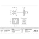 From The Anvil - Round Thumbturn Set (Square) - Polished Marine SS (316) - 49863 - Choice Handles