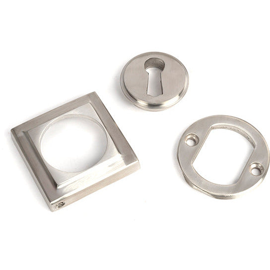From The Anvil - Round Escutcheon (Square) - Satin Marine SS (316) - 49867 - Choice Handles