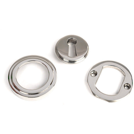 From The Anvil - Round Escutcheon (Art Deco) - Polished Marine SS (316) - 49869 - Choice Handles