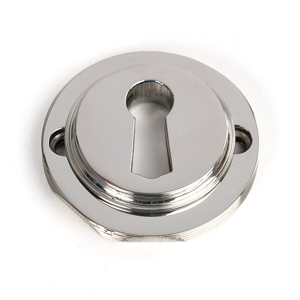 From The Anvil - Round Escutcheon (Art Deco) - Polished Marine SS (316) - 49869 - Choice Handles