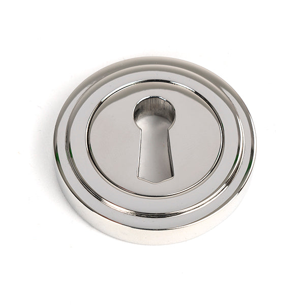 From The Anvil - Round Escutcheon (Art Deco) - Polished Marine SS (316) - 49869 - Choice Handles