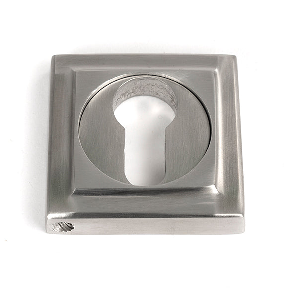 From The Anvil - Round Euro Escutcheon (Square) - Satin Marine SS (316) - 49875 - Choice Handles