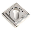 From The Anvil - Round Euro Escutcheon (Square) - Polished Marine SS (316) - 49879 - Choice Handles