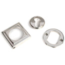 From The Anvil - Round Euro Escutcheon (Square) - Polished Marine SS (316) - 49879 - Choice Handles