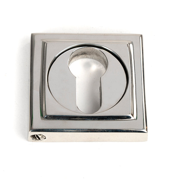 From The Anvil - Round Euro Escutcheon (Square) - Polished Marine SS (316) - 49879 - Choice Handles