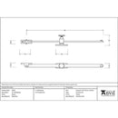 From The Anvil - 15" Sliding Stay - Pewter Patina - 49915 - Choice Handles