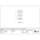 From The Anvil - 2.5" Butt Hinge (pair) - Polished Brass - 49924 - Choice Handles