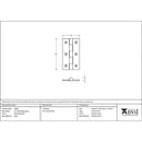 From The Anvil - 2.5" Butt Hinge (pair) - Polished Nickel - 49926 - Choice Handles