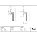 From The Anvil - Brompton Espag - RH - Satin Marine SS (316) - 49933 - Choice Handles