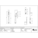 From The Anvil - Night-Vent Locking Avon Fastener - Satin Marine SS (316) - 49943 - Choice Handles