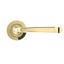 From The Anvil - Avon Round Lever on Rose Set (Plain) - Unsprung - Aged Brass - 49945 - Choice Handles