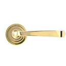 From The Anvil - Avon Round Lever on Rose Set (Art Deco) - Unsprung - Aged Brass - 49946 - Choice Handles