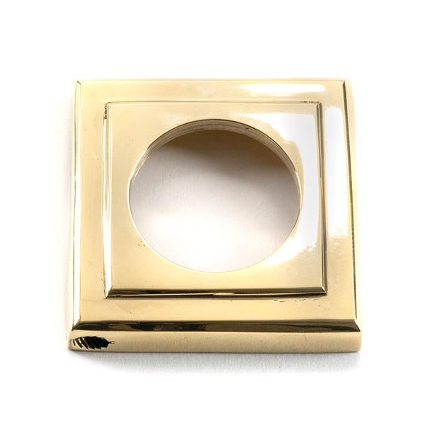 From The Anvil - Avon Round Lever on Rose Set (Square) - Unsprung - Aged Brass - 49948 - Choice Handles