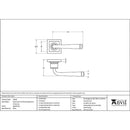 From The Anvil - Avon Round Lever on Rose Set (Square) - Unsprung - Aged Brass - 49948 - Choice Handles