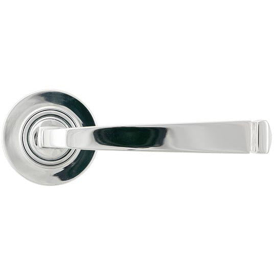 From The Anvil - Avon Round Lever on Rose Set (Plain) - Unsprung - Polished Chrome - 49949 - Choice Handles