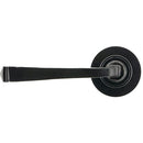 From The Anvil - Avon Round Lever on Rose Set (Plain) - Unsprung - Black - 49957 - Choice Handles
