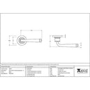 From The Anvil - Avon Round Lever on Rose Set (Plain) - Unsprung - Black - 49957 - Choice Handles