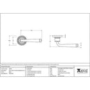 From The Anvil - Avon Round Lever on Rose Set (Beehive) - Unsprung - Black - 49959 - Choice Handles