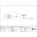 From The Anvil - Avon Round Lever on Rose Set (Square) - Unsprung - Black - 49960 - Choice Handles
