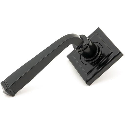 From The Anvil - Avon Round Lever on Rose Set (Square) - Unsprung - Black - 49960 - Choice Handles