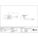 From The Anvil - Avon Round Lever on Rose Set (Square) - Unsprung - External Beeswax - 49964 - Choice Handles