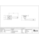 From The Anvil - Avon Round Lever on Rose Set (Square) - Unsprung - Pewter Patina - 49968 - Choice Handles
