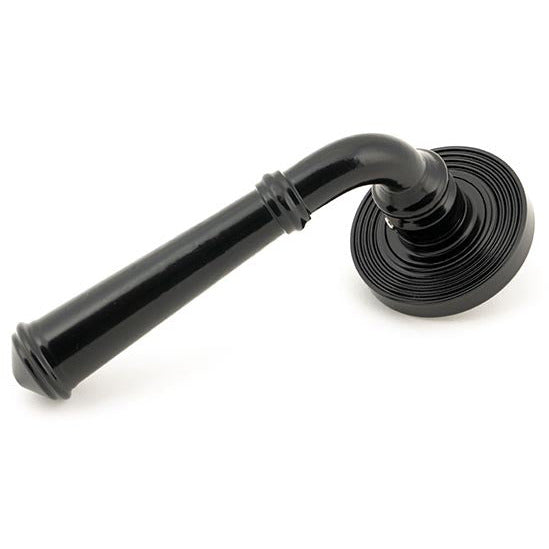 From The Anvil - Lever on Rose Set (Beehive) - Unsprung - Black - 49971 - Choice Handles