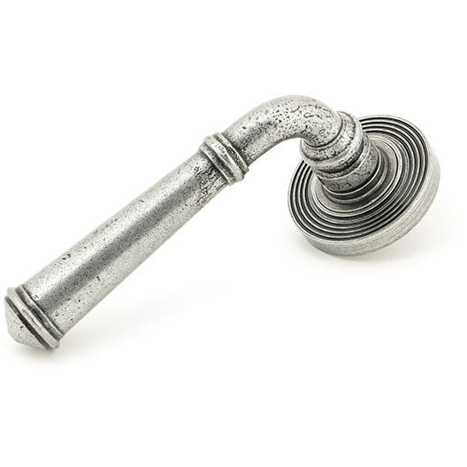 From The Anvil - Lever on Rose Set (Beehive) - Unsprung - Pewter Patina - 49979 - Choice Handles