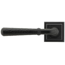 From The Anvil - Hammered Newbury Lever on Rose Set (Square) - Unsprung - Matt Black - 49988 - Choice Handles