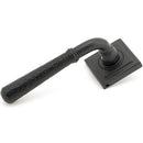 From The Anvil - Hammered Newbury Lever on Rose Set (Square) - Unsprung - Matt Black - 49988 - Choice Handles