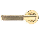From The Anvil - Brompton Lever on Rose Set (Plain) - Unsprung - Aged Brass - 49993 - Choice Handles