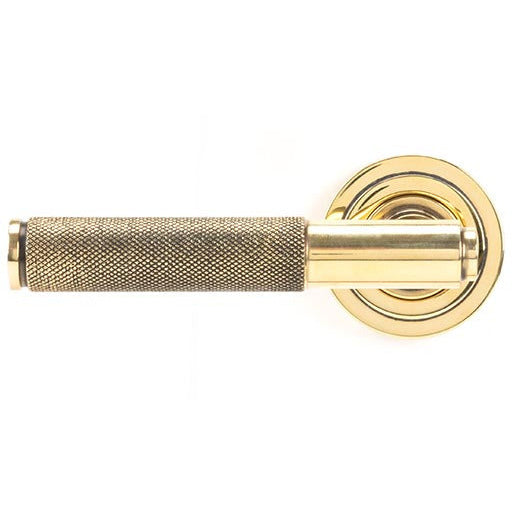 From The Anvil - Brompton Lever on Rose Set (Art Deco) - Unsprung - Aged Brass - 49994 - Choice Handles