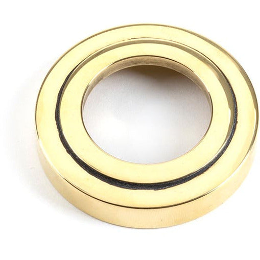 From The Anvil - Brompton Lever on Rose Set (Art Deco) - Unsprung - Aged Brass - 49994 - Choice Handles