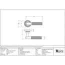 From The Anvil - Brompton Lever on Rose Set (Beehive) - Unsprung - Aged Brass - 49995 - Choice Handles