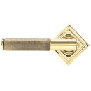 From The Anvil - Brompton Lever on Rose Set (Square) - Unsprung - Aged Brass - 49996 - Choice Handles