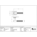 From The Anvil - Brompton Lever on Rose Set (Square) - Unsprung - Aged Brass - 49996 - Choice Handles