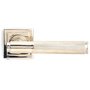 From The Anvil - Brompton Lever on Rose Set (Square) - Unsprung - Polished Nickel - 50004 - Choice Handles