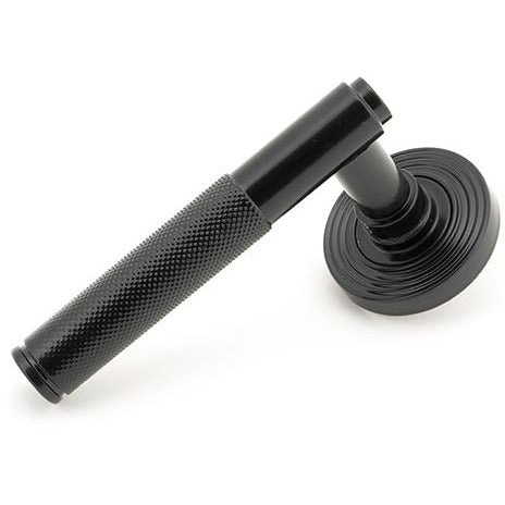 From The Anvil - Lever on Rose Set (Beehive) - Unsprung - Black - 50007 - Choice Handles