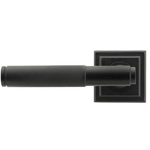 From The Anvil - Brompton Lever on Rose Set (Square) - Unsprung - Matt Black - 50012 - Choice Handles