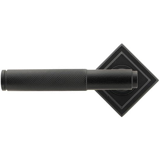 From The Anvil - Brompton Lever on Rose Set (Square) - Unsprung - Matt Black - 50012 - Choice Handles