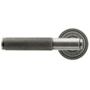 From The Anvil - Brompton Lever on Rose Set (Art Deco) - Unsprung - Pewter Patina - 50014 - Choice Handles