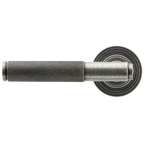 From The Anvil - Brompton Lever on Rose Set (Beehive) - Unsprung - Pewter Patina - 50015 - Choice Handles
