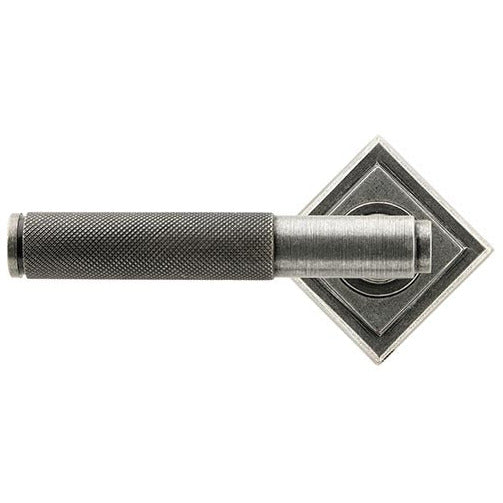 From The Anvil - Brompton Lever on Rose Set (Square) - Unsprung - Pewter Patina - 50016 - Choice Handles