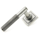 From The Anvil - Brompton Lever on Rose Set (Square) - Unsprung - Pewter Patina - 50016 - Choice Handles