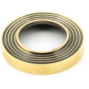 From The Anvil - Newbury Lever on Rose Set (Beehive) - Unsprung - Aged Brass - 50019 - Choice Handles