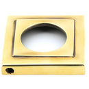 From The Anvil - Newbury Lever on Rose Set (Square) - Unsprung - Aged Brass - 50020 - Choice Handles