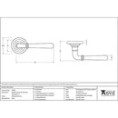 From The Anvil - Newbury Lever on Rose Set (Art Deco) - Unsprung - Polished Chrome - 50022 - Choice Handles