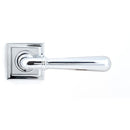 From The Anvil - Newbury Lever on Rose Set (Square) - Unsprung - Polished Chrome - 50024 - Choice Handles
