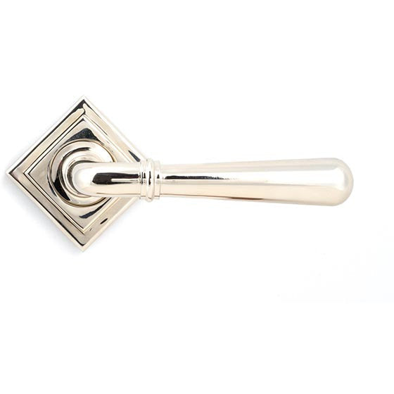 From The Anvil - Newbury Lever on Rose Set (Square) - Unsprung - Polished Nickel - 50028 - Choice Handles